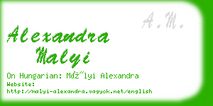 alexandra malyi business card